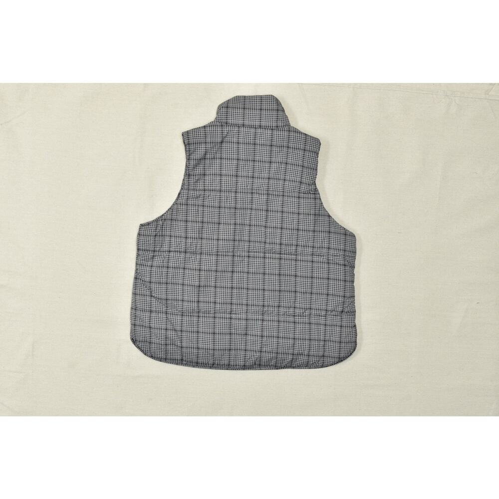 Torrid Active Black & White Plaid Puffer Vest Plus Size 1 Nylon Pockets - Picture 6 of 8